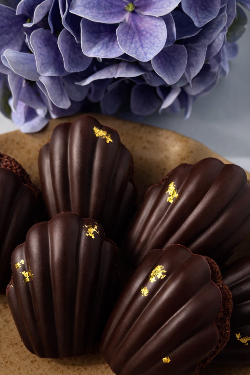 Chocolate Madeleines  (Soft French Tea Cakes)